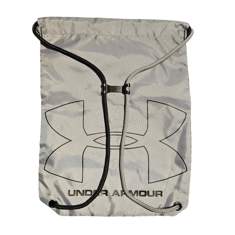Under Armour Black and Gray Backpack with Drawstring Closure